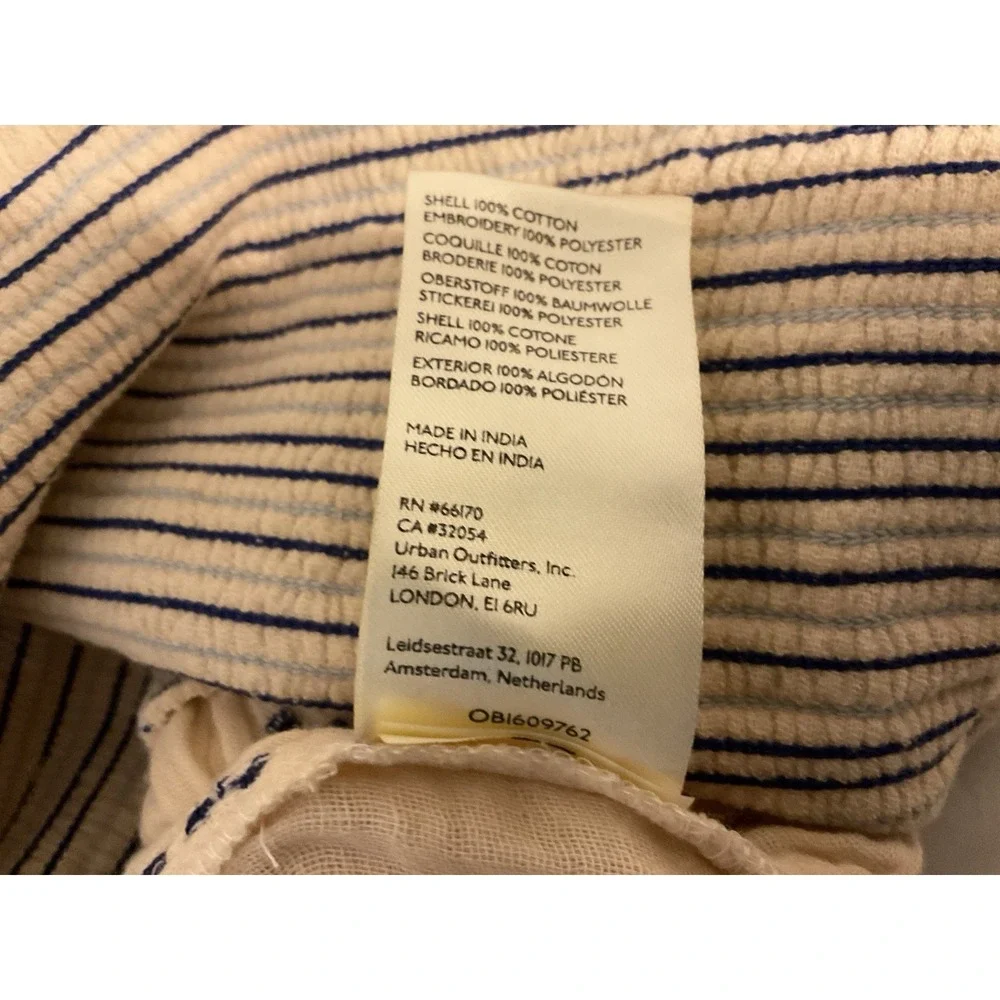 NWT Free People Dahlia WideLeg Floral Embroidered Ribbed 100% Cotton Jumpsuit XS - Picture 14 of 14